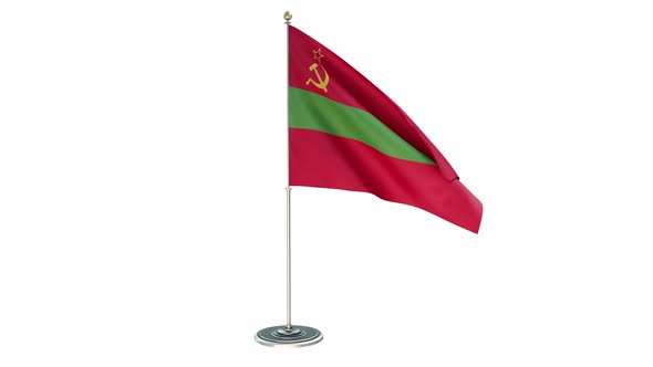 Transnistria Small Flag Pole Loops With Alpha