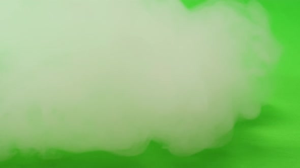 Smoke on Green Chroma Key Background