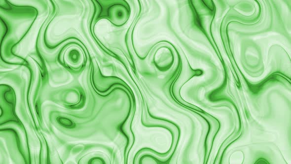 White Green Color Ink Smoke Wave Motion Liquid Animated Background