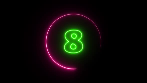 Neon 10 Sec countdown