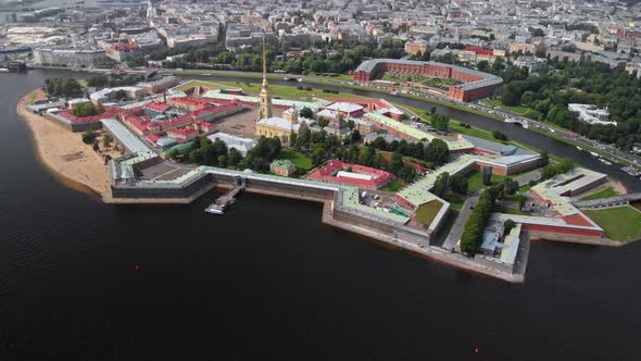 Drone View of the Saint Petersburg Attractions