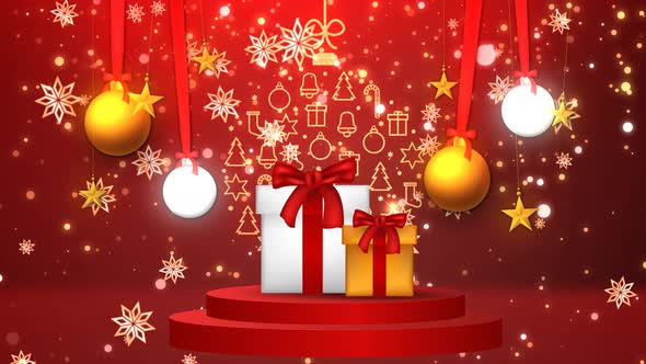 Christmas Gifts Loop Background 4K