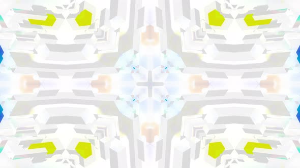White Scifi Light Bg with Symmetrical Geometric Pattern