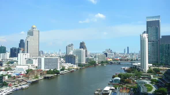 Beautiful building architecture around Bangkok city in Thailand