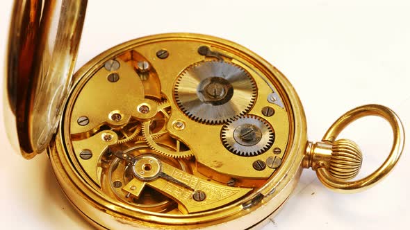 Pocket watch machine with gears