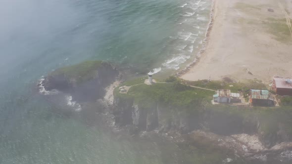 Aerial View of Nazimov Lighthouse on High Rocks