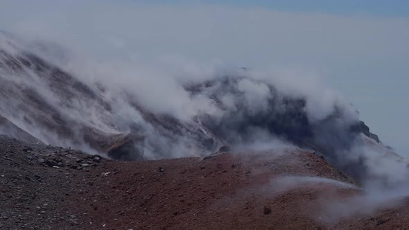 Caldera of Avachinsky Stratovolcano Also Known As Avacha Volcano