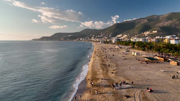 Winter Beautiful Beach in Turkey Alanya