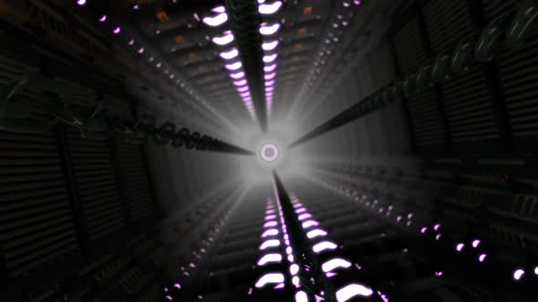 3D Sci-Fi Abstract Spaceship Corridor V13