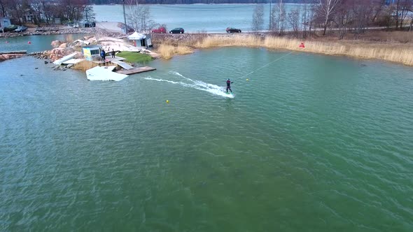 A Blue Water of the Bay in Helsinki Finland