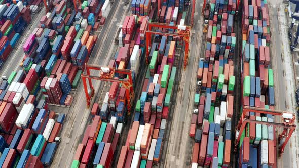 Cargo Container Port in Hong Kong 