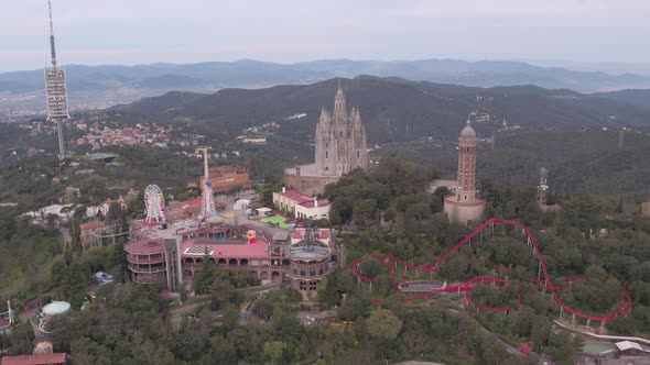 Tibidabo mountain in Barcelona