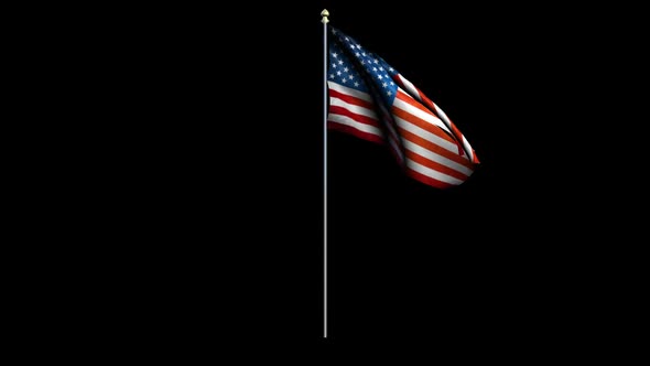 USA flag (alpha channel) (transparent background)