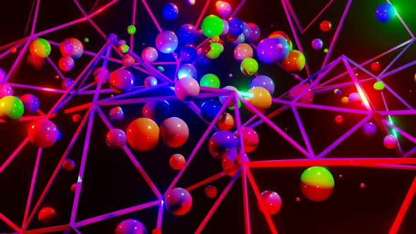 HD Plexus effect. Abstract digital connection moving dots and lines alt