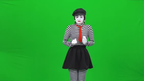 Mime Girl Is Laughing at Someone