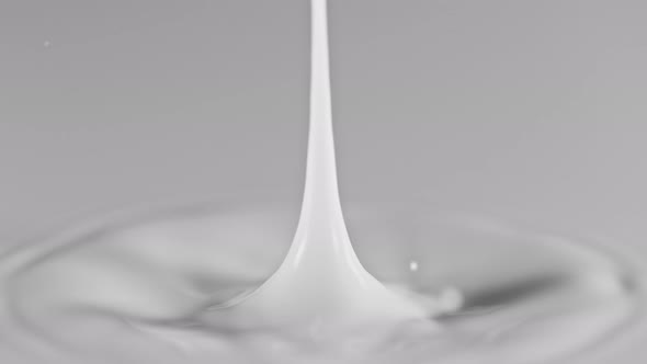Milk Drop in Super Slow Motion Shooted with High Speed Cinema Camera at 1000Fps