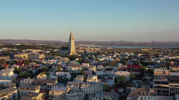 Reykjavik Aerial Pull Back 