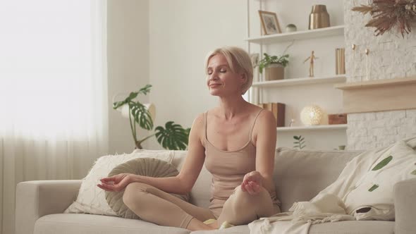 Peaceful Meditation Inspired Woman Healing Energy