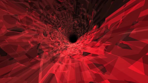 Red futuristic tunnel seamless loop