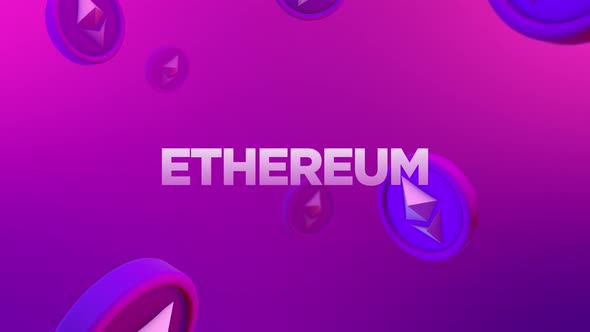 Ethereum Cryptocurrency Falling Coins Background Loop