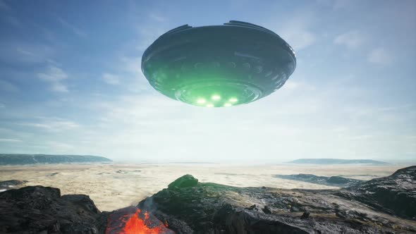 Ufo Lands In The Desert