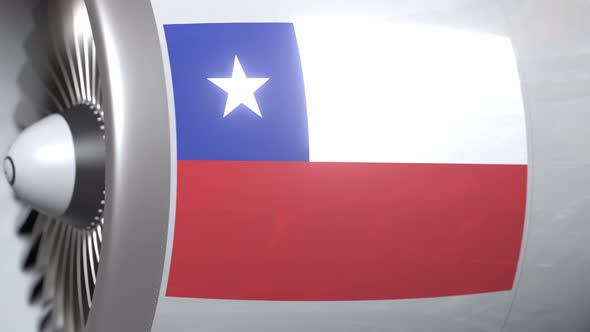 Aircraft Engine with Flag of Chile alt