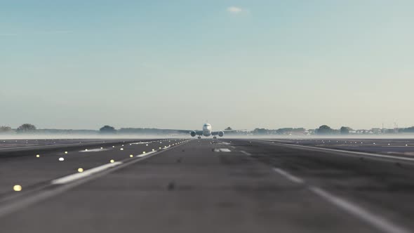 Airplane Takes Off Over Head