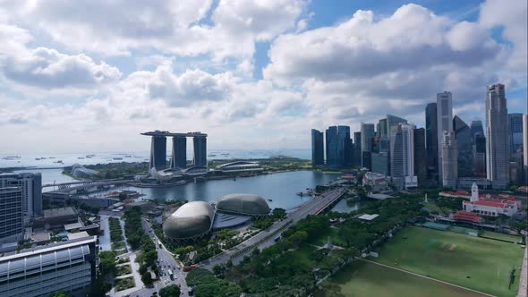 Time lapse of Building in Singapore city