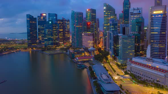 the Marina Bay Sands in Singapore City Skyline.