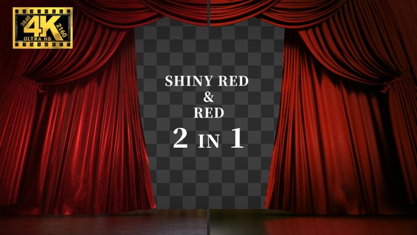 2 In 1 Gorgeous Red Curtain
