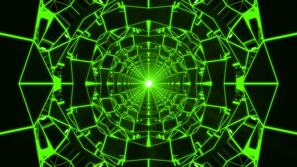 Green Kaleidoscope Background