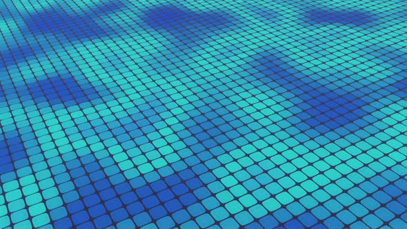 abstract blue wave cells background