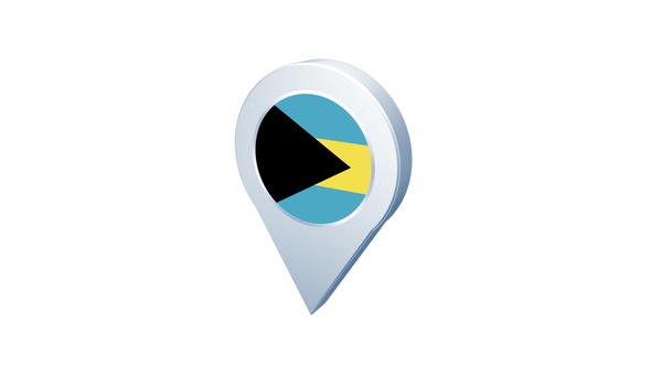 Bahamas Flag Pin Icon