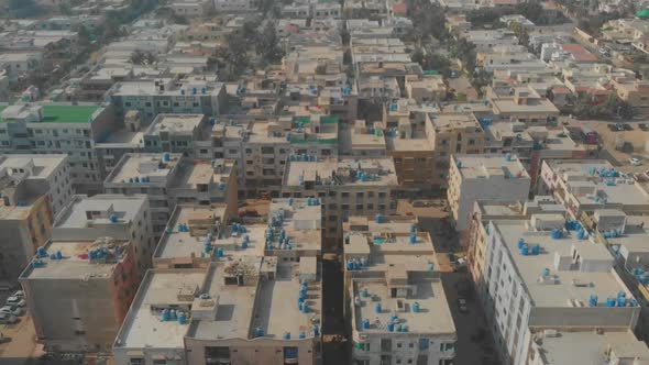 Aerial View Of Residential Apartments In Clifton Cantonment In Karachi, Pakistan. Dolly Forward