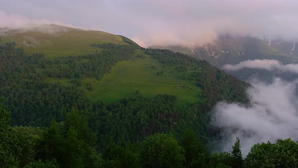 Mountain Cloud Top View Landscape