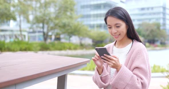 Woman use of smart phone