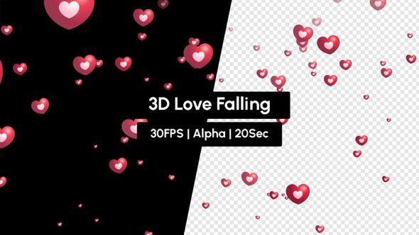 Love Shape Heart Emoji Falling