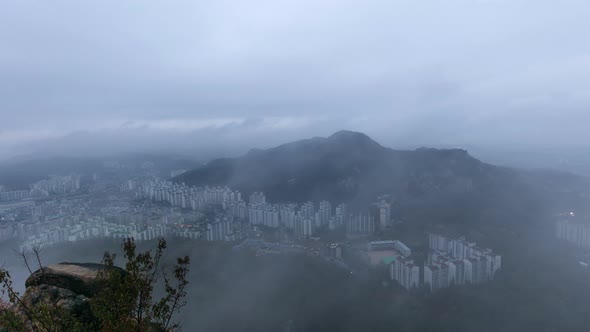 Time Lapse of Bukhansan National Park and Tobongsan in Seoul South Korea