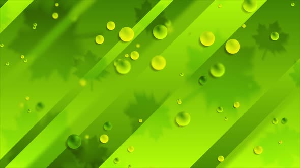 Bright Green Summer Leaves And Bubbles alt