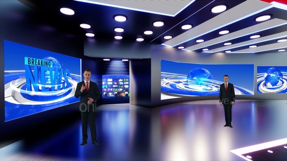 3D Virtual News Studio M103C
