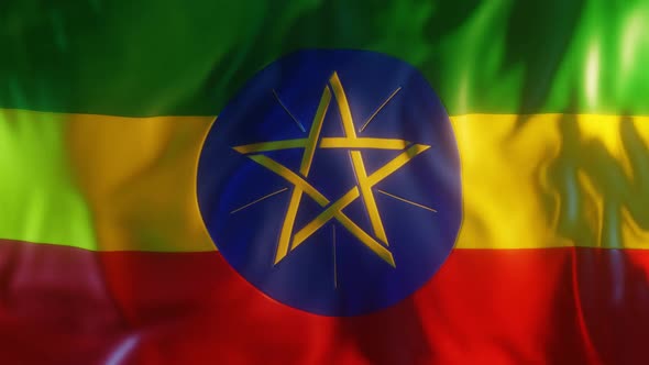 Ethiopia Flag with Edge Bump