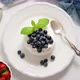 Delicious Mini Pavlova Meringue Nest with Blueberry and Mint Leaves - VideoHive Item for Sale