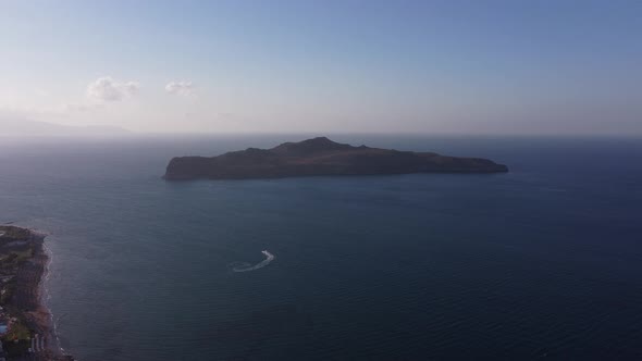 Panoramic Aerial View From Above of the City of Chania Crete Island Greece