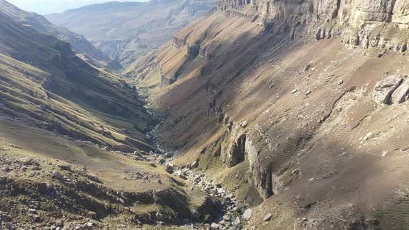 Aerial View of the Tsolotlinsky Canyon and Tobot River