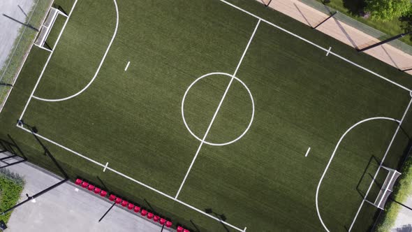 Aerial View of a Football Court