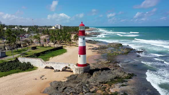 Cityscape of Salvador state of Bahia Brazil. Tropical scene tourism city.