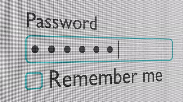 Entering Password