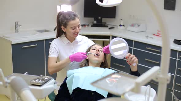 Woman at the Dentist Smiling