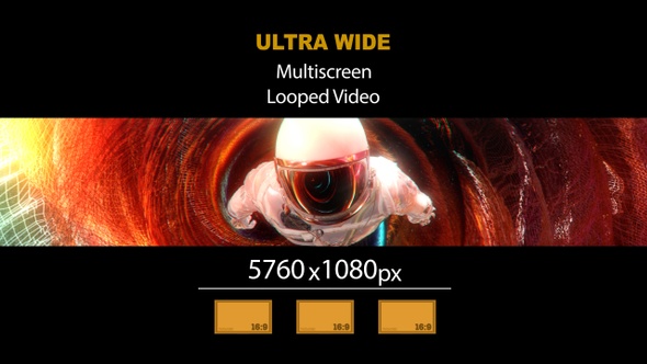 Ultra Wide HD Astronaut Flying Space