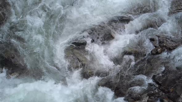 Stream of Mountain River Close Up